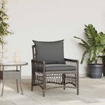 vidaXL Chaise de jardin Gris 60 x 70 x 78cm polyrotin
