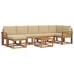 vidaXL Ensemble de canapés d'extérieur 8 pc Naturel et Beige