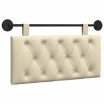 vidaXL Tête de lit suspendue Crème Tissu