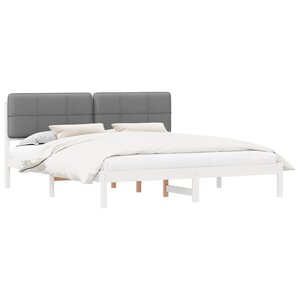 vidaXL Cadre de lit avec tête de lit rembourrée Noir 200 x 200 cm