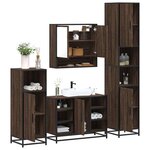 vidaXL Ensemble de meubles de salle de bain 4 Pièces chêne marron