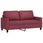 vidaXL Ensemble de canapés 2 Pièces avec coussins Rouge bordeaux Tissu