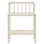 vidaXL Tables de chevet 2 Pièces Blanc et transparent Métal et verre