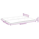 vidaXL Coussin de banc de jardin beige 120x(50+50)x7 cm tissu oxford