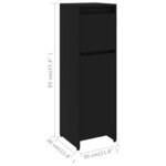 vidaXL Armoire de salle de bain Noir 30x30x95 cm Bois d'ingénierie
