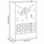vidaXL Porte-parapluie avec stockage Blanc 28 x 12 x 41 cm Acier