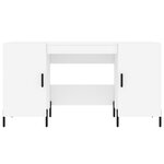 vidaXL Bureau blanc 140x50x75 cm bois d'ingénierie