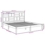 vidaXL Cadre de lit sans matelas blanc bois massif 180x200 cm