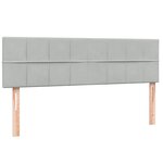 vidaXL Sommier à lattes de lit et matelas gris clair 160x220cm velours