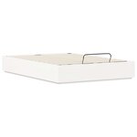 vidaXL Cadre de lit ottoman Blanc 140 x 200 cm Pin massif