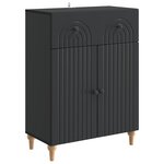 vidaXL Buffet Noir 66 x 34 5 x 90 cm Bois d'ingénierie