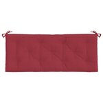 vidaXL Coussins de banc de jardin 2 Pièces rouge bordeaux tissu Oxford