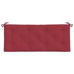 vidaXL Coussins de banc de jardin 2 Pièces rouge bordeaux tissu Oxford