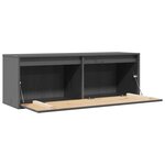 vidaXL Armoire murale Gris 100x30x35 cm Bois de pin massif