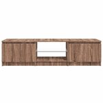 vidaXL Meuble TV avec lumières LED Chêne marron 140x40x35 5 cm