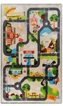Tapis enfant Circuit de voiture 100 x 160 cm - Beige