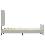 vidaXL Cadre de lit avec tête de lit Gris clair 120 x 190 cm Velours