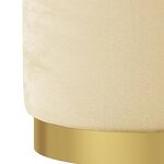 vidaXL Tabouret de rangement rond Abricot Velours 31 x 37 cm