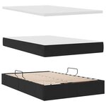 vidaXL Lit avec rangement et LED avec LED Noir 120 x 190 cm Velours