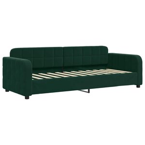 vidaXL Lit de repos sans matelas vert foncé 80x200 cm velours