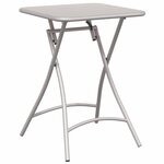 vidaXL Table bistrot Beige 55 x 55 x 72 5 cm Acier revêtu de poudre