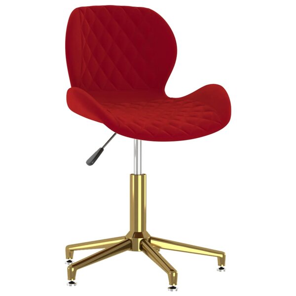 vidaXL Chaise pivotante de salle à manger Rouge bordeaux Velours