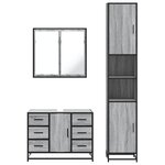 vidaXL Ensemble de meubles de salle de bain 3 Pièces Sonoma gris