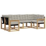 vidaXL Ensemble de canapés d'extérieur 6 pc Blanc et gris clair