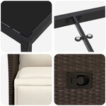 vidaXL Ensemble de salle à manger pour jardin 5 Pièces Marron Poly rotin