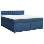 vidaXL Sommier à lattes de lit avec matelas Bleu 180x200 cm Tissu