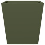 vidaXL Jardinière vert olive 40x40x40 cm acier