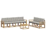 vidaXL Ensemble de canapés d'extérieur 8 Pièces Blanc et gris clair