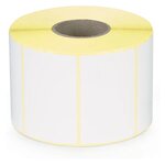 Étiquette papier blanc mat pour imprimante jet d'encre couleur 80 x 60 mm diamètre 40 mm (lot de 525)