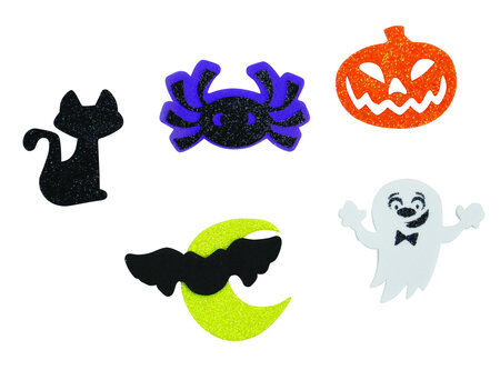 Sticker halloween mousse 3 5 à 4 cm 50 pièces
