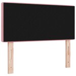 vidaXL Tête de lit LED en velours rose de 100 cm avec des boutons en cristal