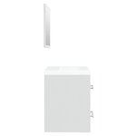 vidaXL Meuble lavabo avec bassin intégré Blanc Bois d'ingénierie