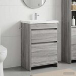vidaXL Meuble sous lavabo de salle de bain Sonoma gris