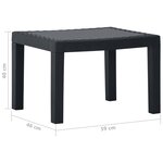 vidaXL Salon de jardin 3 Pièces avec coussins Plastique Gris