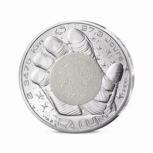 L'Odyssée Spatiale avec Thomas Pesquet  Monnaie de 10€ Argent - La Lune