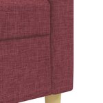vidaXL Ensemble de canapés 4 Pièces avec repose-pied rouge bordeaux tissu