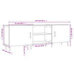 vidaXL Meuble TV chêne fumé 150x30x50 cm bois d'ingénierie