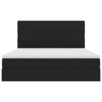 vidaXL Lit avec rangement et matelas Noir 180 x 200 cm Velours