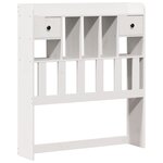 vidaXL Lit bibliothèque sans matelas blanc 75x190cm bois de pin massif