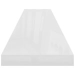vidaXL Étagère murale flottante Blanc brillant 120x23 5x3 8 cm MDF