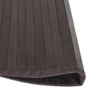 vidaXL Tapis rond marron foncé 60 cm bambou
