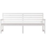 vidaXL Banc de jardin blanc 203 5x48x91 5 cm bois massif de pin