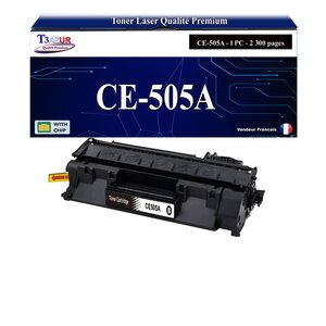 T3AZUR -Toner compatible avec HP CE505A (05A) pour HP LaserJet P2030  P2035  P2035N  P2050  P2050D  P2055  P2055D  P2055DN  P2055