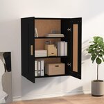 vidaXL Armoire murale noir 69 5x32 5x90 cm bois d'ingénierie