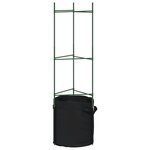 vidaXL Cages à tomates avec sacs à plantes 4 Pièces 116 cm acier et PP