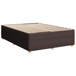 vidaXL Sommier à lattes de lit avec matelas Marron foncé 140x190 cm